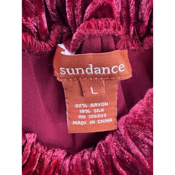 Sundance Women's Raspberry Velvet Ruffle Tank Top Size Large - Picture 8 of 11